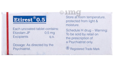 Etirest 0.5 Tablet image