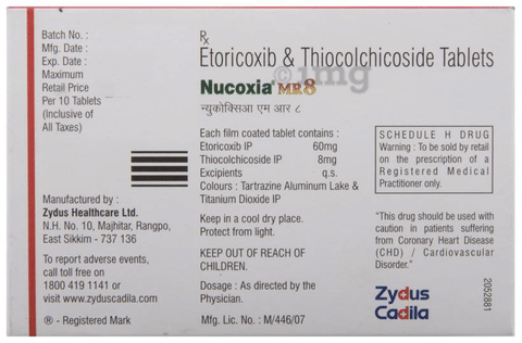 Nucoxia MR 8 Tablet image