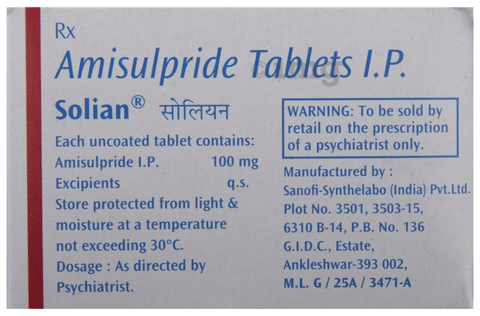 Solian 100mg Tablet image