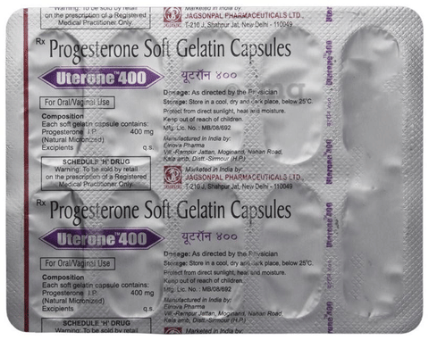 Uterone 400 Capsule image