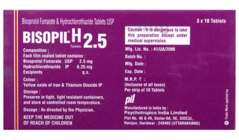 Bisopil H 2.5 Tablet image