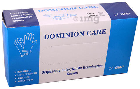 Dominion Care Large Disposable Nitrile Examination Glove: Buy box