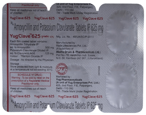 Yugclave 625 Tablet image