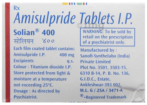 Solian 400mg Tablet image