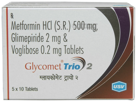 Glycomet Trio 2 Tablet SR image