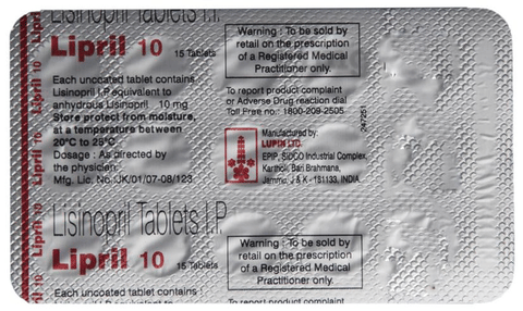 Lipril 10 Tablet image