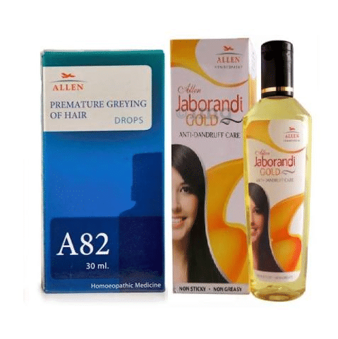 Allen Hair Care Combo (A82 + Jaborandi Gold Oil): Buy packet of 1 Kit at  best price in India | 1mg
