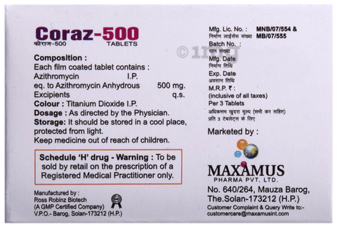 Coraz 500 Tablet image Coraz 500 Tablet image