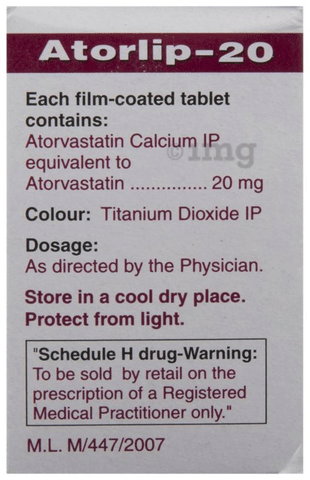 Atorlip 20 Tablet image