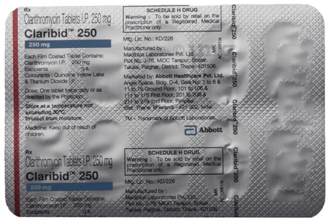 Claribid 250 Tablet image