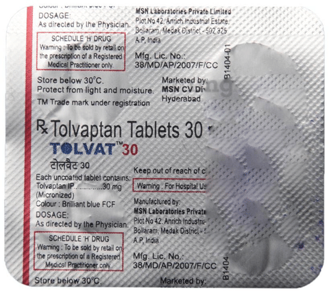 Tolvat 30 Tablet image Tolvat 30 Tablet image