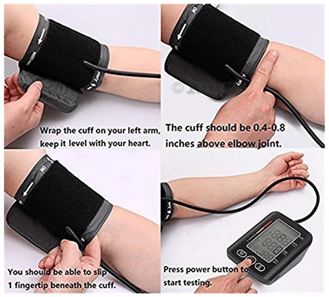 Digital Blood Pressure Wristband Monitor Wrist Blood Pressure Monitor,  2x120 Reading Memory,Automatic Blood