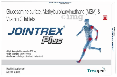 Trexgen Jointrex Plus Glucosamine MSM Tablet image Trexgen Jointrex Plus Glucosamine MSM Tablet image