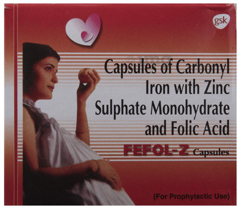 Fefol -Z Capsule with Iron, Zinc & Folic Acid image Fefol -Z Capsule with Iron, Zinc & Folic Acid image