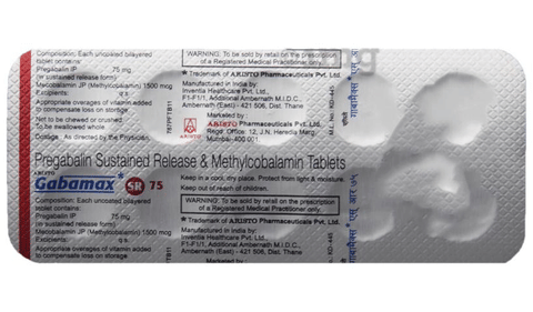 Gabamax SR 75 Tablet image Gabamax SR 75 Tablet image