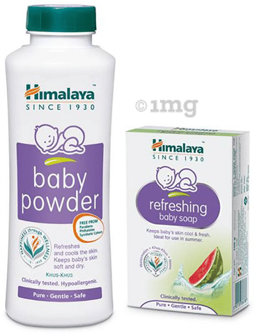 Himalaya Baby Combo Pack of Baby Powder 200gm and Refreshing Baby