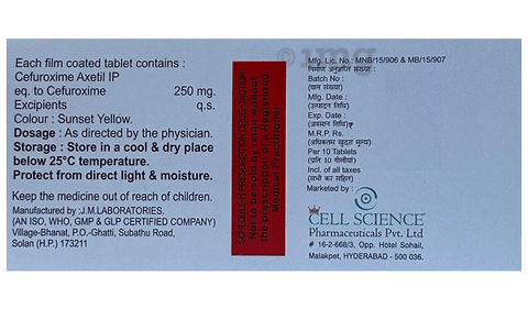 Preciocef 250 Tablet image