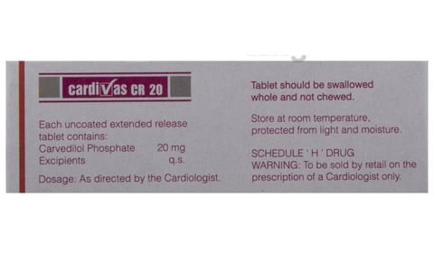 Cardivas CR 20 Tablet image