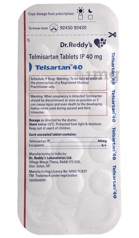 Telsartan 40 Tablet image