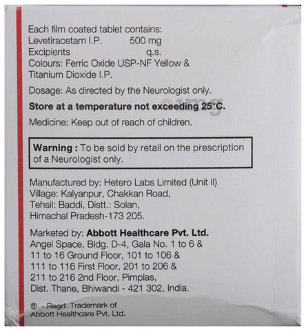 Levesam 500 Tablet image
