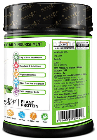 MuscleXP Plant Protein Natural Protein Powder with Pea ...