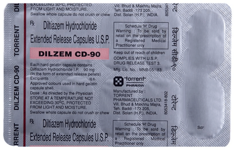 Dilzem CD 90 Capsule ER image Dilzem CD 90 Capsule ER image