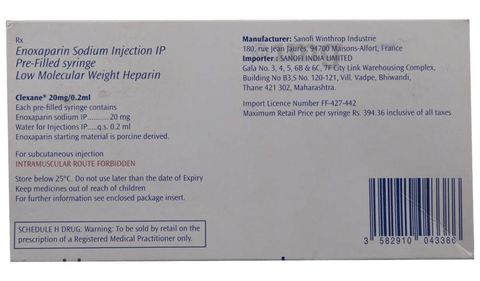 Clexane 20mg Injection image