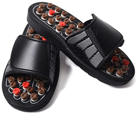 Buy UNISOFT BROWN PAIN RELIEF SYNTHETIC LEATHER ACUPRESSURE SLIPPERS WITH  PU SOLE FOR MEN Online at Best Prices in India - JioMart.