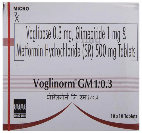 Voglinorm GM 1/0.3 Tablet SR image Voglinorm GM 1/0.3 Tablet SR image