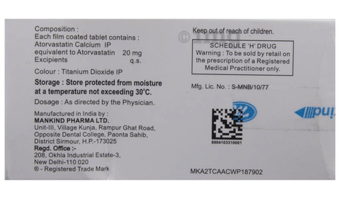 Lipikind 20 Tablet image