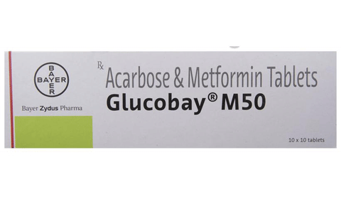 Glucobay M50 Tablet image Glucobay M50 Tablet image