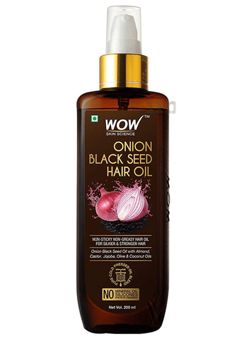 WOW Skin Science Onion Black Seed Hair Oil: Buy pump bottle of 200 ml Oil  at best price in India | 1mg