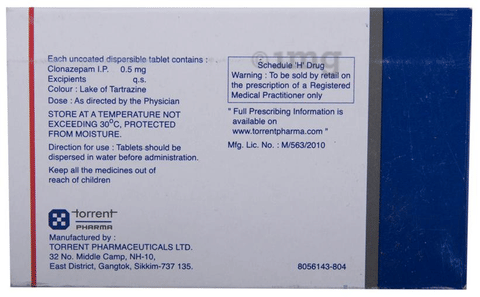 Clonotril 0.5 Tablet image