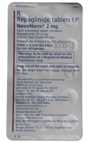 Novonorm 2mg Tablet image