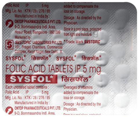 Sysfol 5mg Tablet Buy strip of 30.0 tablets at best price in