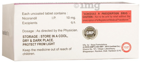 Genericart Nicorandil 10mg Tablet