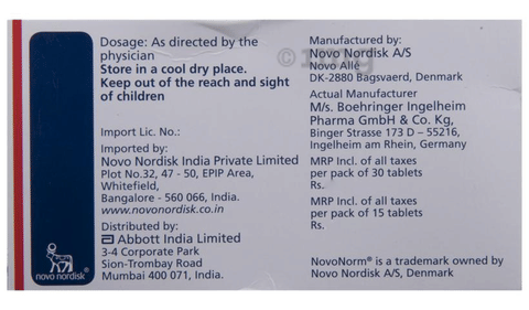 Novonorm 2mg Tablet image