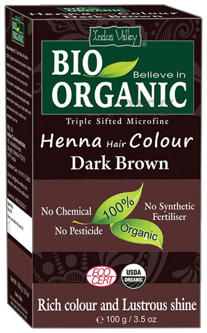 Indus Valley Bio Organic Henna Hair Colour Dark Brown Buy Indus Valley Bio Organic  Henna Hair Colour Dark Brown Online at Best Price in India  Nykaa