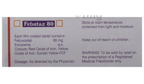 Febutaz 80 Tablet image Febutaz 80 Tablet image