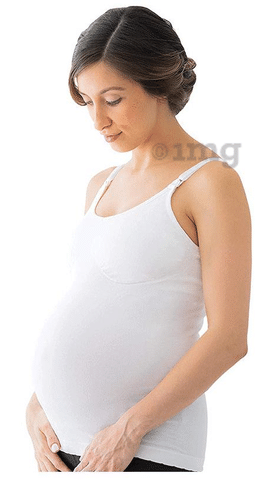 Medela Comfy Camisole for Maternity/Breastfeeding, XL, White, Extra Large