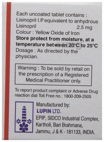 Lipril 2.5 Tablet image
