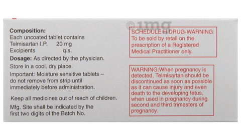 Telma 20 Tablet image