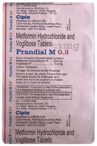 Prandial M 0.3 Tablet image Prandial M 0.3 Tablet image