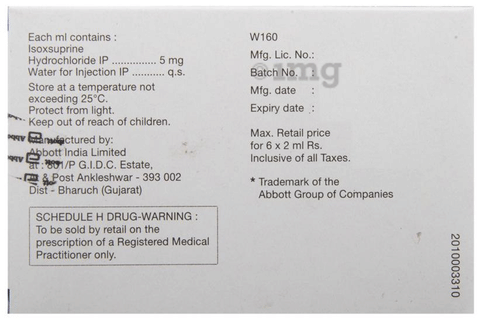 Duvadilan IM/IV 5mg Injection (2ml Each) Ampules image