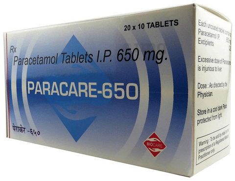 Paracare 650mg Tablet image Paracare 650mg Tablet image