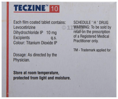 Teczine 10 Tablet image
