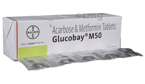 Glucobay M50 Tablet image Glucobay M50 Tablet image