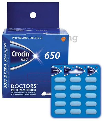 Crocin 650mg Tablet Pack of 4 image