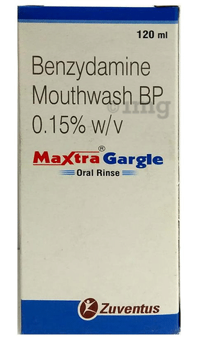 Buy MAXTRA GARGLE Oral Rinse 120ml: Price, Side effects Composition & Uses  - Indimedo