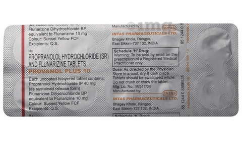 Provanol Plus 10 Tablet image